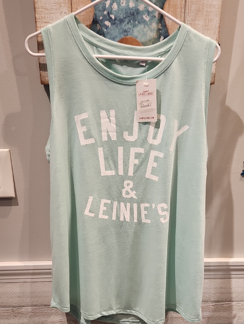 NWT Leinenkugel's Leinie’s Mint Green Graphic Tank - Enjoy Life Sz XXL